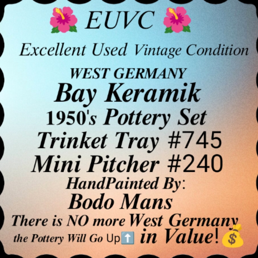 𝑩𝒂𝒚 𝑲𝒆𝒓𝒂𝒎𝒊𝒌 𝑾.𝑮𝒆𝒓𝒎𝒂𝒏𝒚 𝟓𝟎'𝒔 𝑷𝒐𝒕𝒕𝒆𝒓𝒚 - Picture 2 of 16